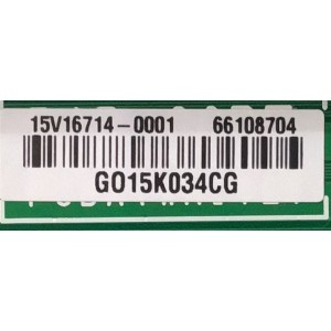 MAIN PARA SMART TV LG OLED 4K RESOLUCION ( 3840x2160 ) NUMERO DE PARTE EBU66108701 / EAX63066608 (1.0) / 15V16714-0001 / G015K034CG / 66108704 / PANEL AC650AQL WNA1_RS / MODELO OLED65GXPUA.DUSQLJR